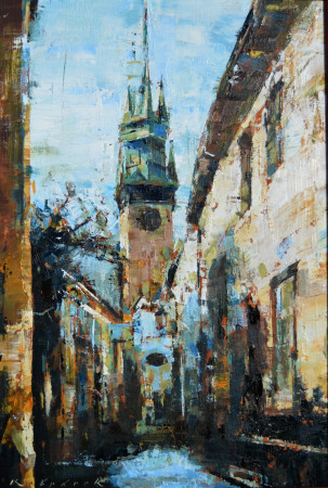 Kramářská ulice / olej na plátně / 40 x 60 cm / 2025